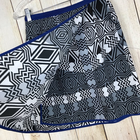 Bar III Geo Print Asymmetrical Wrap Skirt Sz XS - Picture 3 of 6